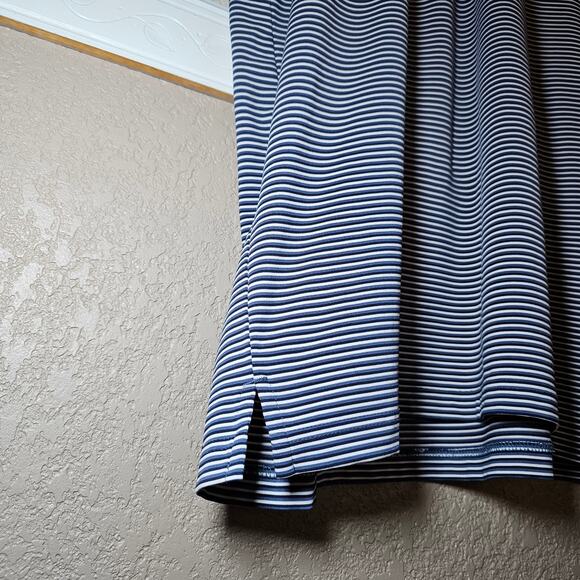Pebble Beach Performance Golf Golfing Striped Blue White Polo Shirt Mens XL EUC - Picture 6 of 13